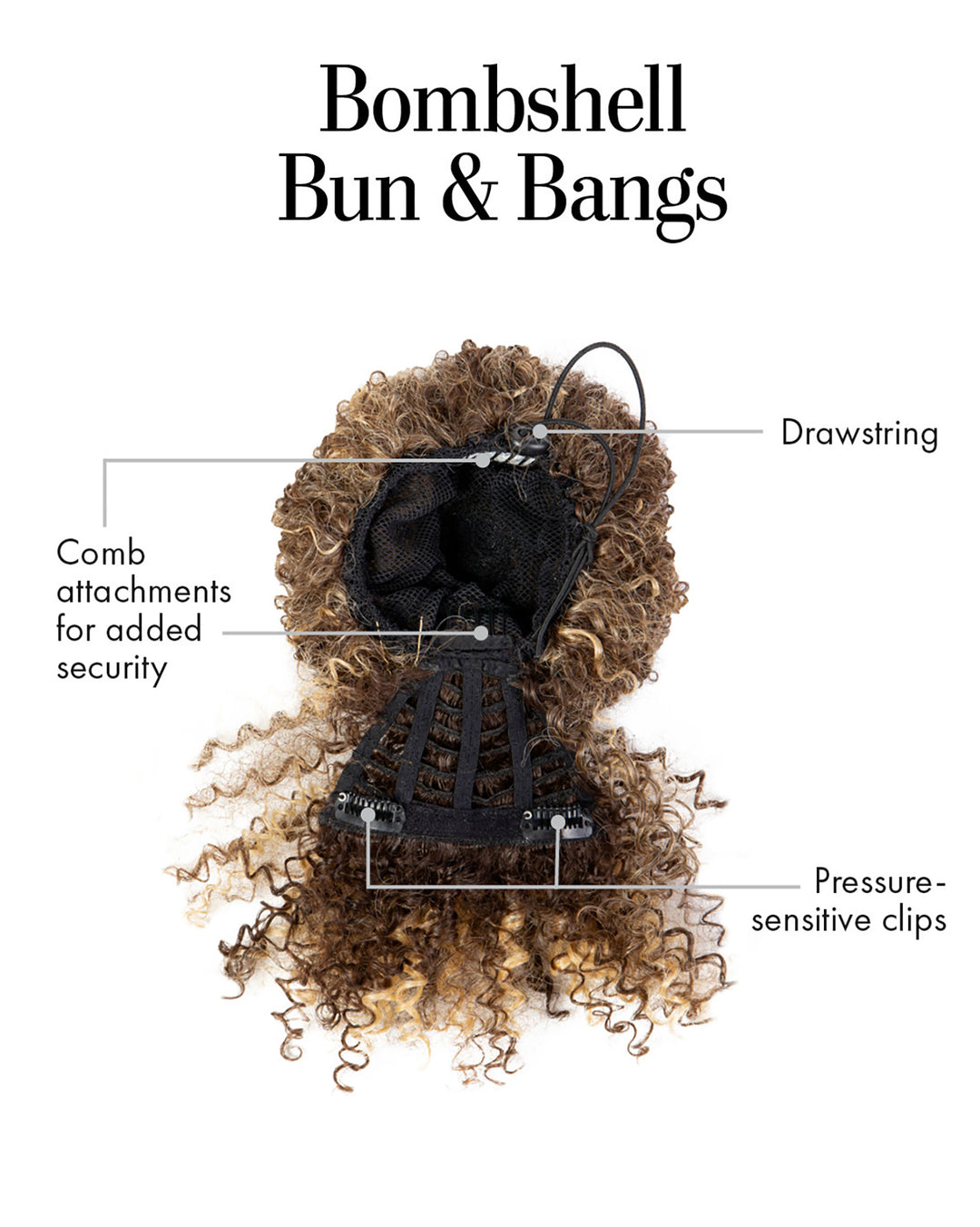 Bombshell Bun &amp; Bangs by Kim Kimble | Heat-Friendly Hairpiece