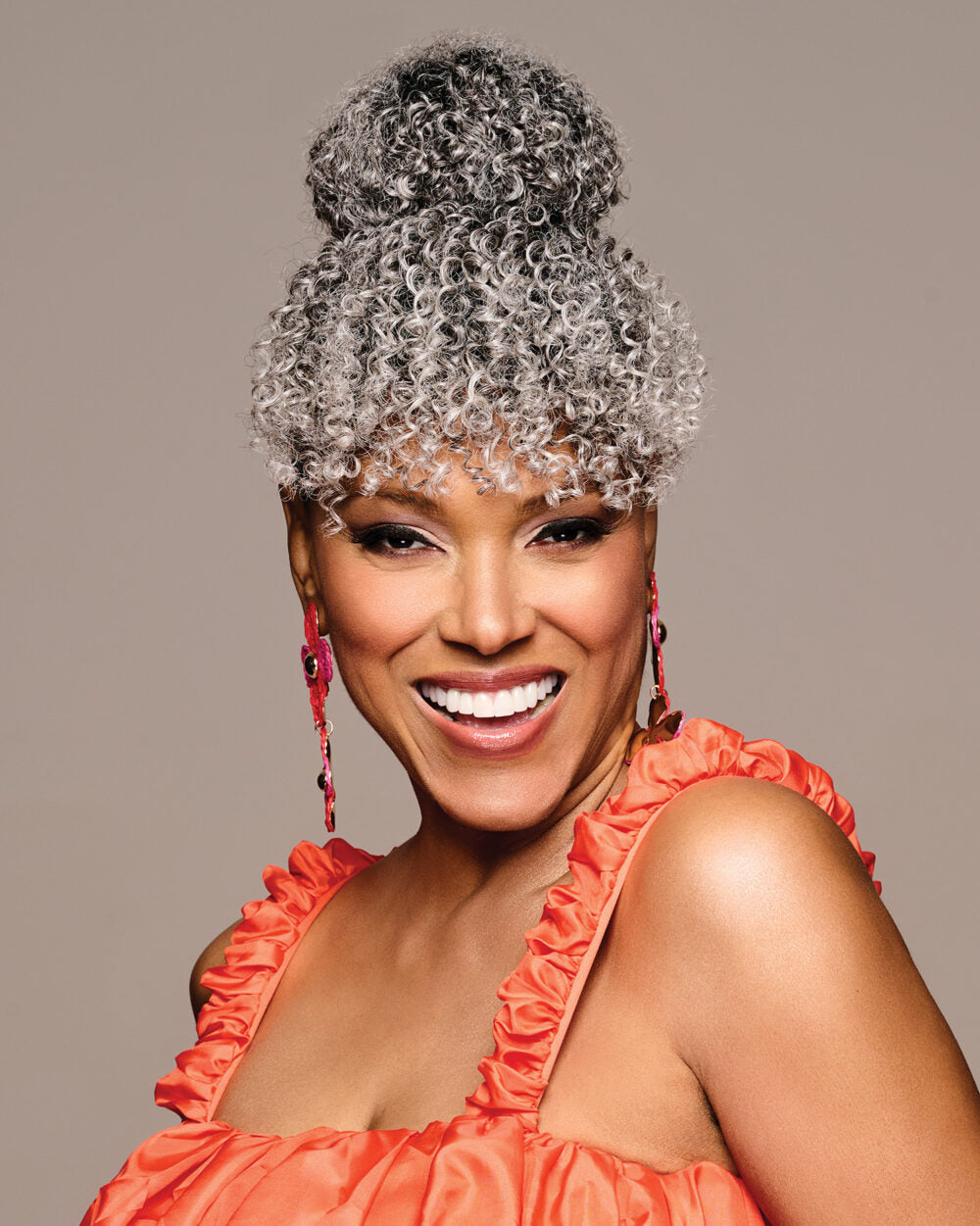 Bombshell Bun &amp; Bangs by Kim Kimble | Heat-Friendly Hairpiece