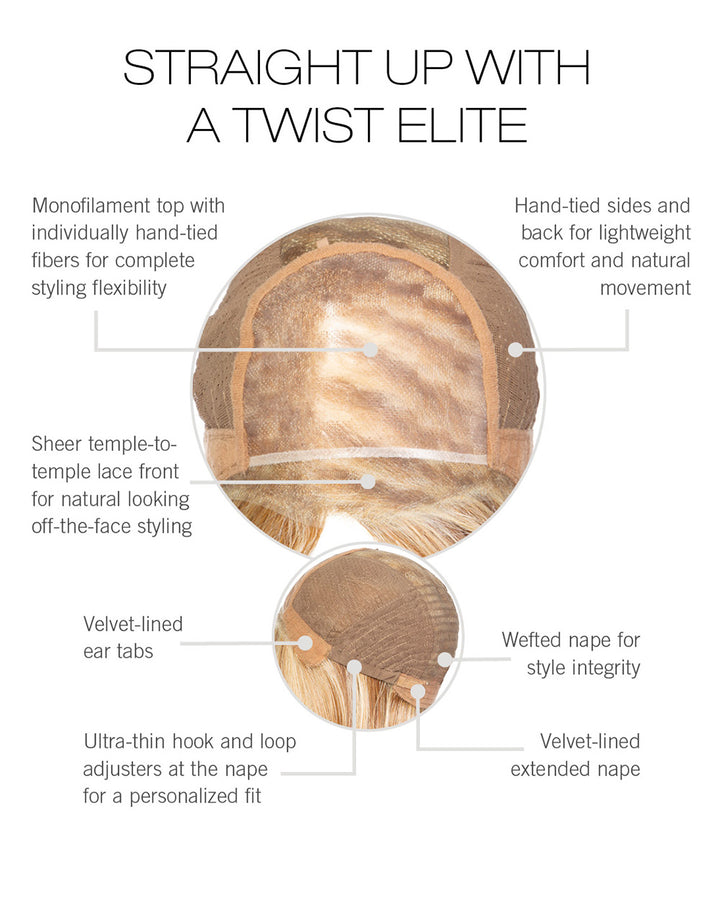 Straight Up With a Twist Elite by Raquel Welch | Hand-Tied Bob Wig